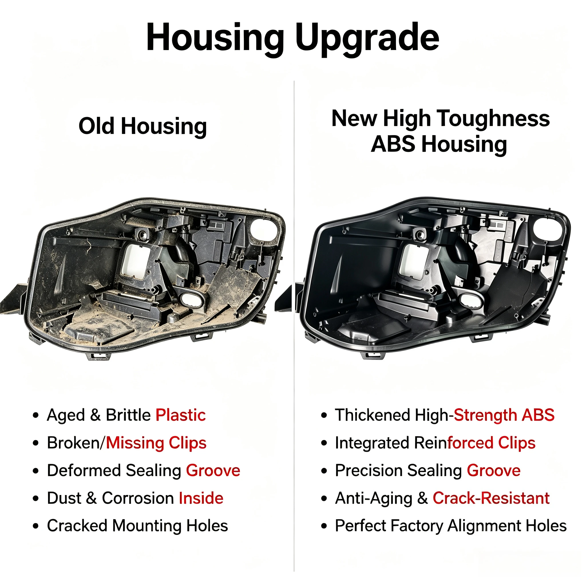 Moggic Headlight Rear Housing Cover Case Compatible With Mercedes Benz GLE Class W166 Model Years 2015-2019 Left Or view 3