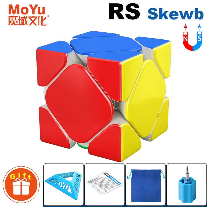 MoYu RS M Skewb 3X3 Từ Cube 3X3X3 Ma Thuật Cube 3 × 3 Rubick Của cube Tốc Độ Đặc Biệt Câu Đố Nam Châm Thần Tài Trẻ Em Của Đồ Chơi