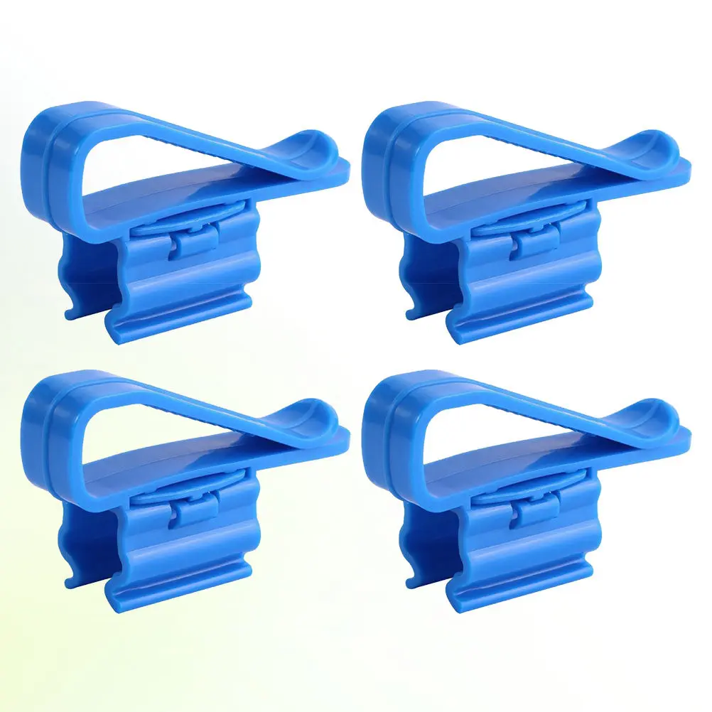 4Pcs Aquarium Filtration Hose Clips Sliding Water Clamp Thick Tube Holder Fish Tank Clean Pump Fixing Clip Blue