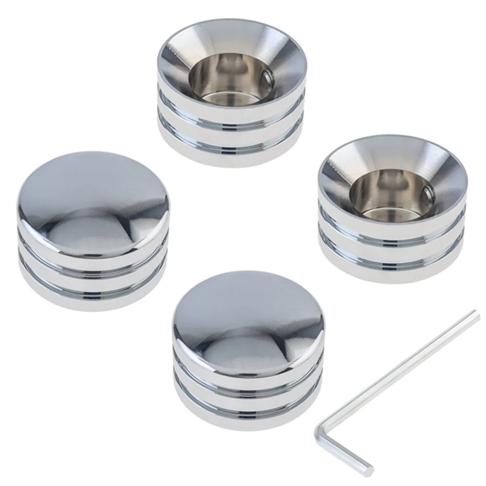 Compatible 4pcs Motorcycle Spark Plugs Engine Screw Topper Cover Fit for XL883 XL1200 Cam Big Twin 15mm Head Bolt Caps