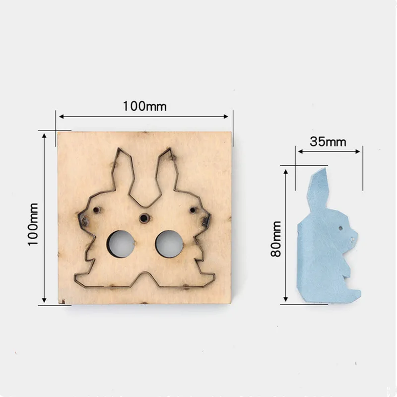 DIY Leathercraft Tool Set with Japan Steel Blade Hand Punch Knife Wooden Mould Die for Ornament Making