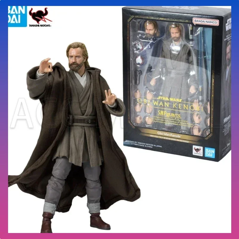 

In Stock Bandai Original S.H.F Model Superhero Obi-Wan Kenobi Action Figure Collection Toy Gift