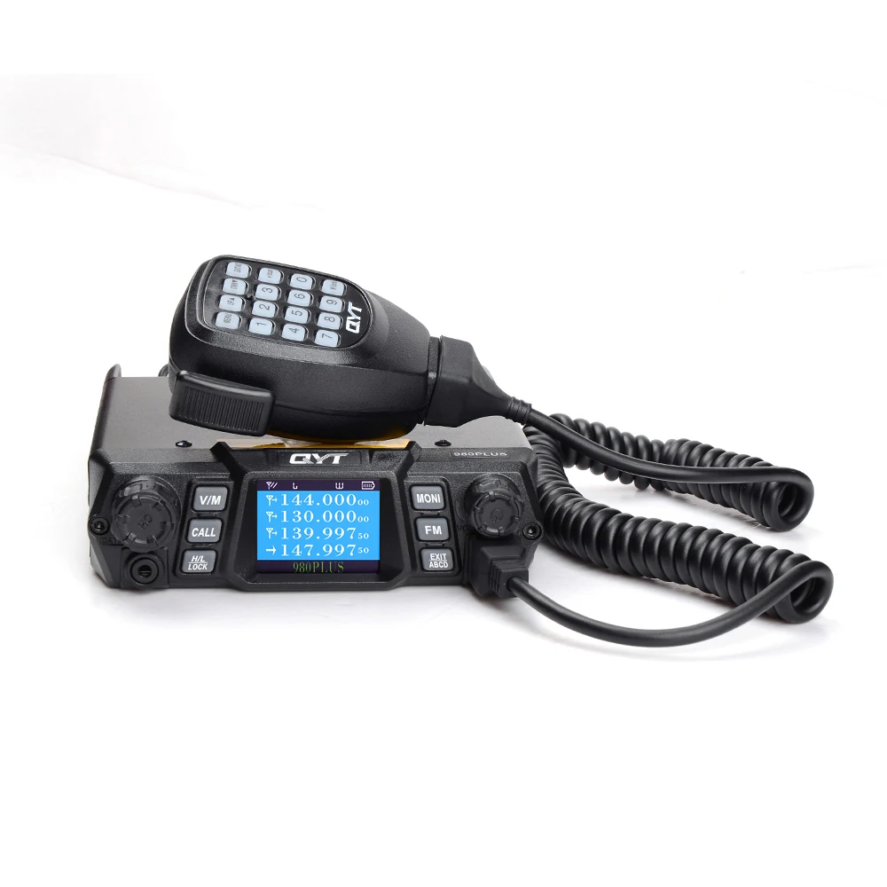 Cheap QYT KT-980 Plus Mobile Radio 75W 200CH Multiple Function VHF/UHF Dual Band Quad Band Standby FM Vehicle Transceiver Radio