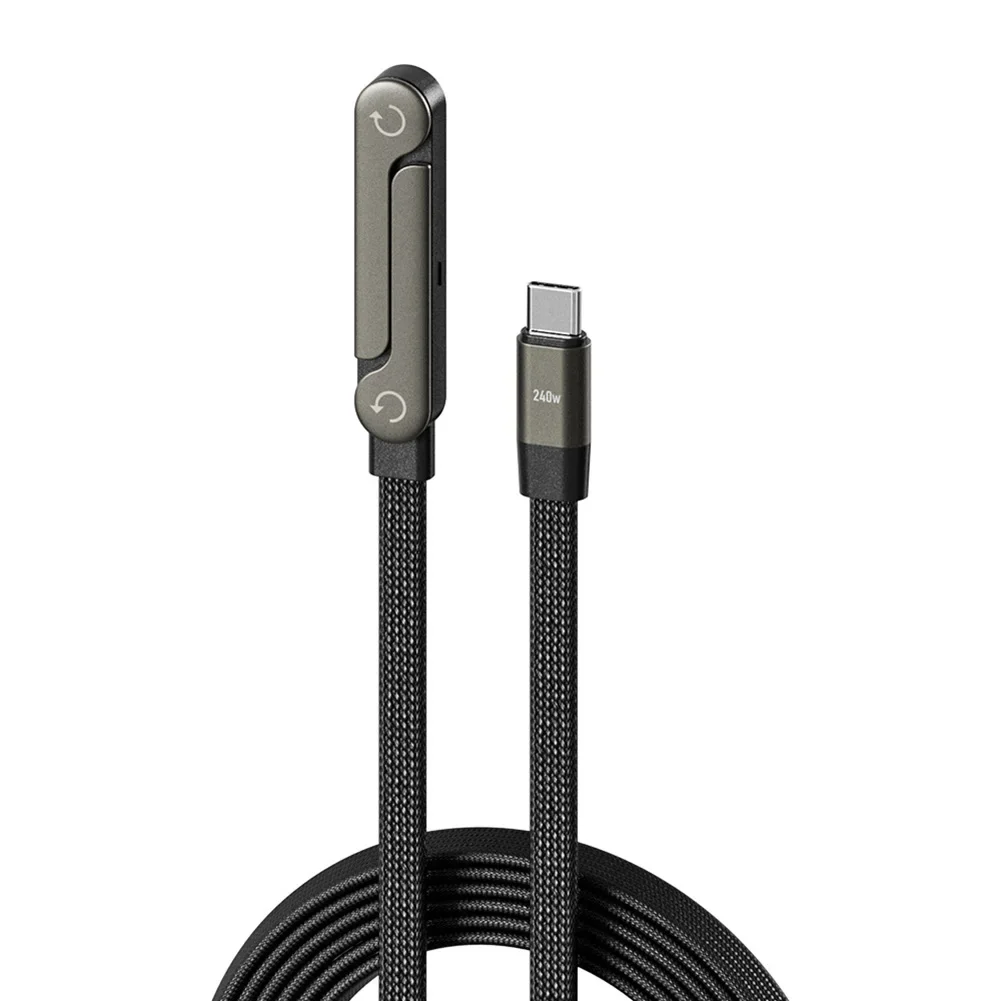 1 Pcs 240W Fast Charging Cable With Built-in Black Fast Charging  Functionality For-Phone Stand & 1.5m Length For Data Cable