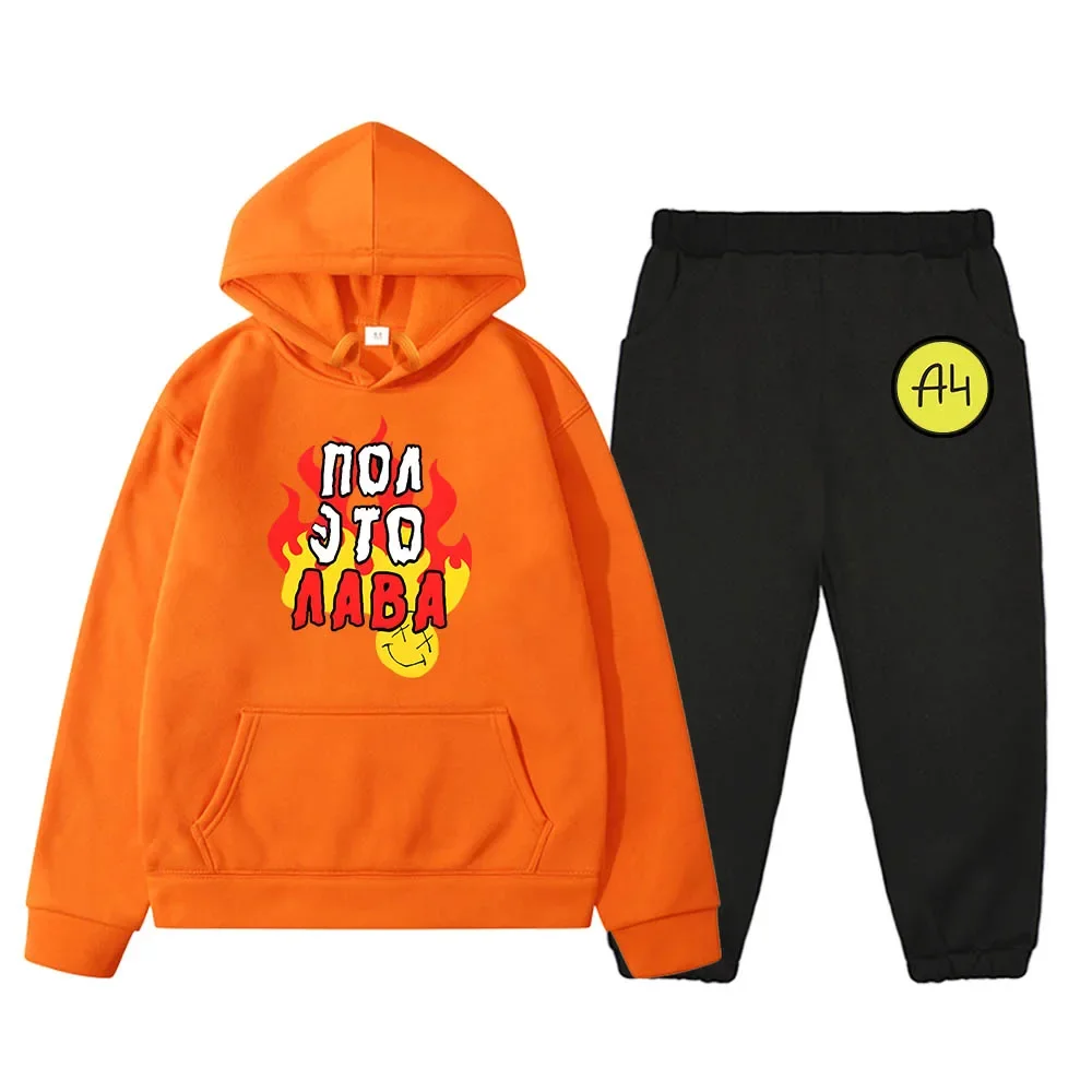 

Мерч А4 VladA4 Graphic Anime Hoodies and Pants Set Cute Cartoon Manga Sweatshirts Boys/girls Clothes Regular Long-sleeved Hoody