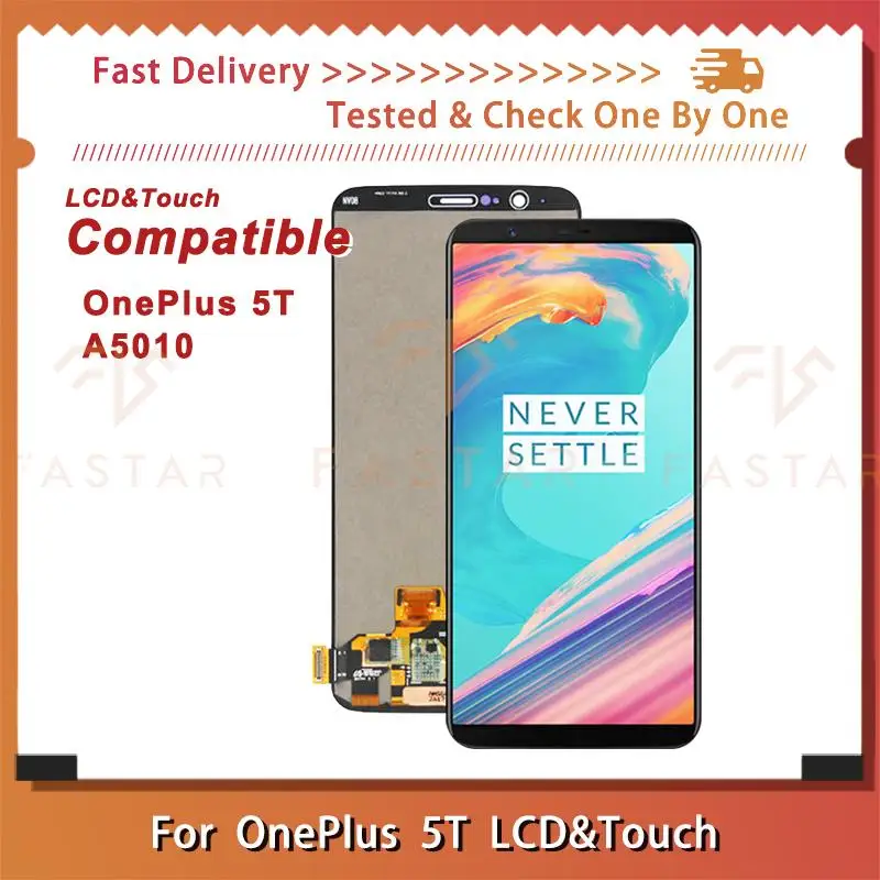 

6.01" OLED For OnePlus 5T lcd A5010 LCD Display Touch Digitizer Assembly replacement phone Screen 1+5T lcd OnePlus5T lcd