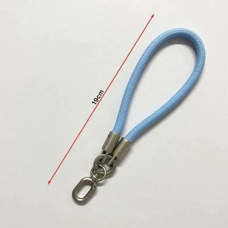 Colorful Braided Nylon Wrist Lanyard Durable Metal Swivel Clasp For Daily Use Holding Keys Phones Small Accessories