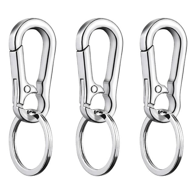 Silver Metal Blank Keyring Keychain, Long Split Keychain