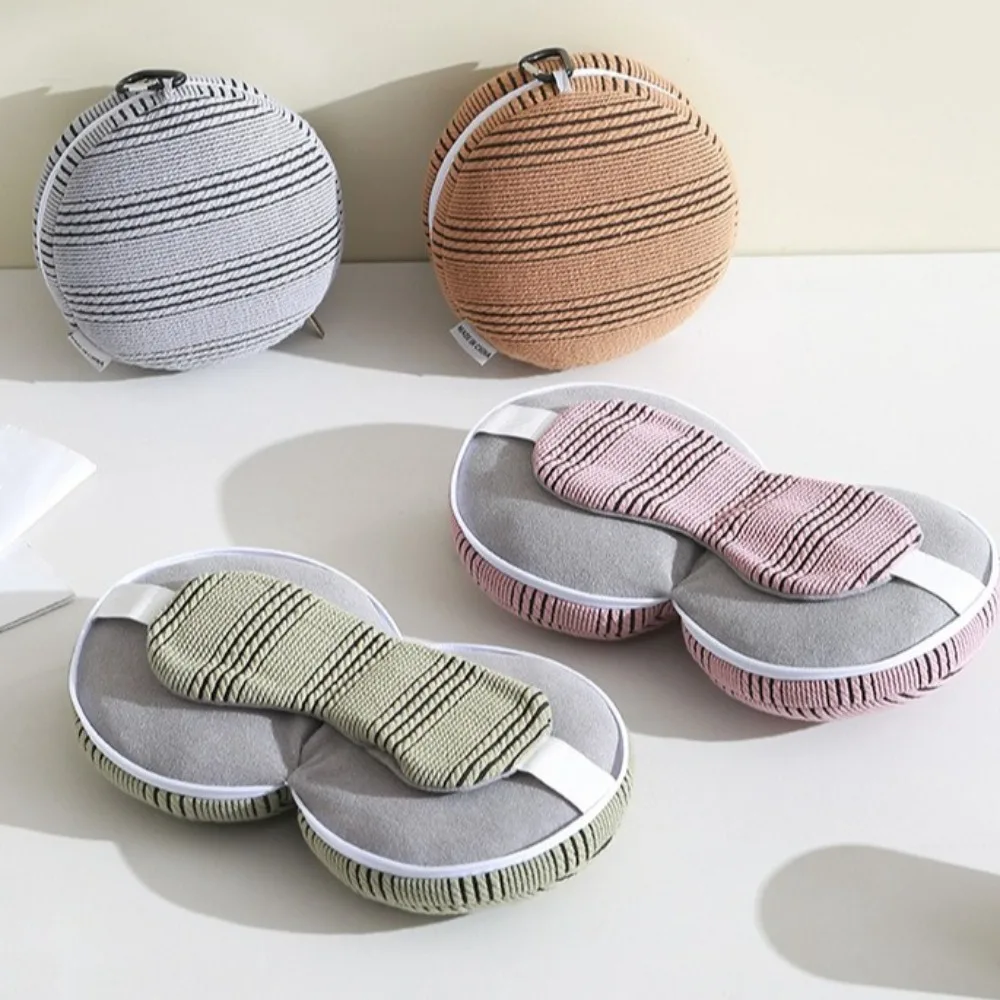 Multifunctional Light-blocking Neck Pillows Foldable with Eye Mask U-shaped Nap Pillow Light-blocking 2 in 1 Design