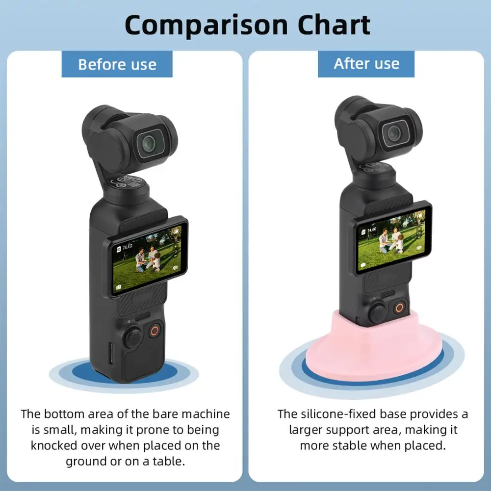 CoverJoy Desktop Stand for DJI Osmo Pocket 3 with Anti-Slip Base & Quick Release Fixed Mount Holder