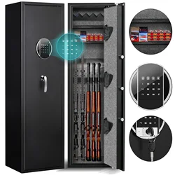 Large Tall Gun Safe cabinet metal gun locker Quick Access Gun Storage Cabinet  with Removable Shelf, Storage Box