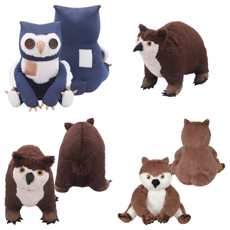 Baldur Cos Gate Bear Cosplay Plush Fantasy Owlbear Cartoon Cute Soft Stuffed Mascot Birthday Chrismas Gift For Adults Kids