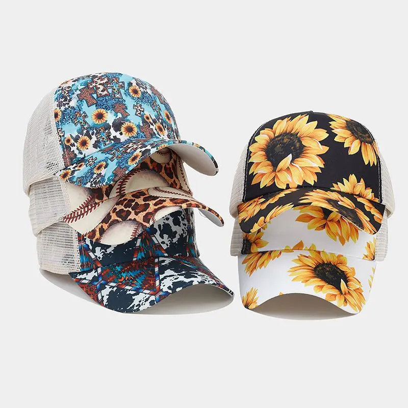 2023 Summer Cotton Print Casquette Baseball Cap Adjustable Breathable Mesh Outdoor Snapback Hats for Men and Women 191