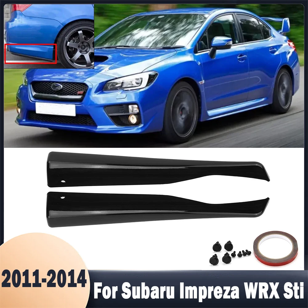 

A Pair Car Side Rear Bumper Lip Splitter Wrap Diffuser Spoiler Canard Add-on Side Aprons For Subaru Impreza WRX Sti 2011-2014