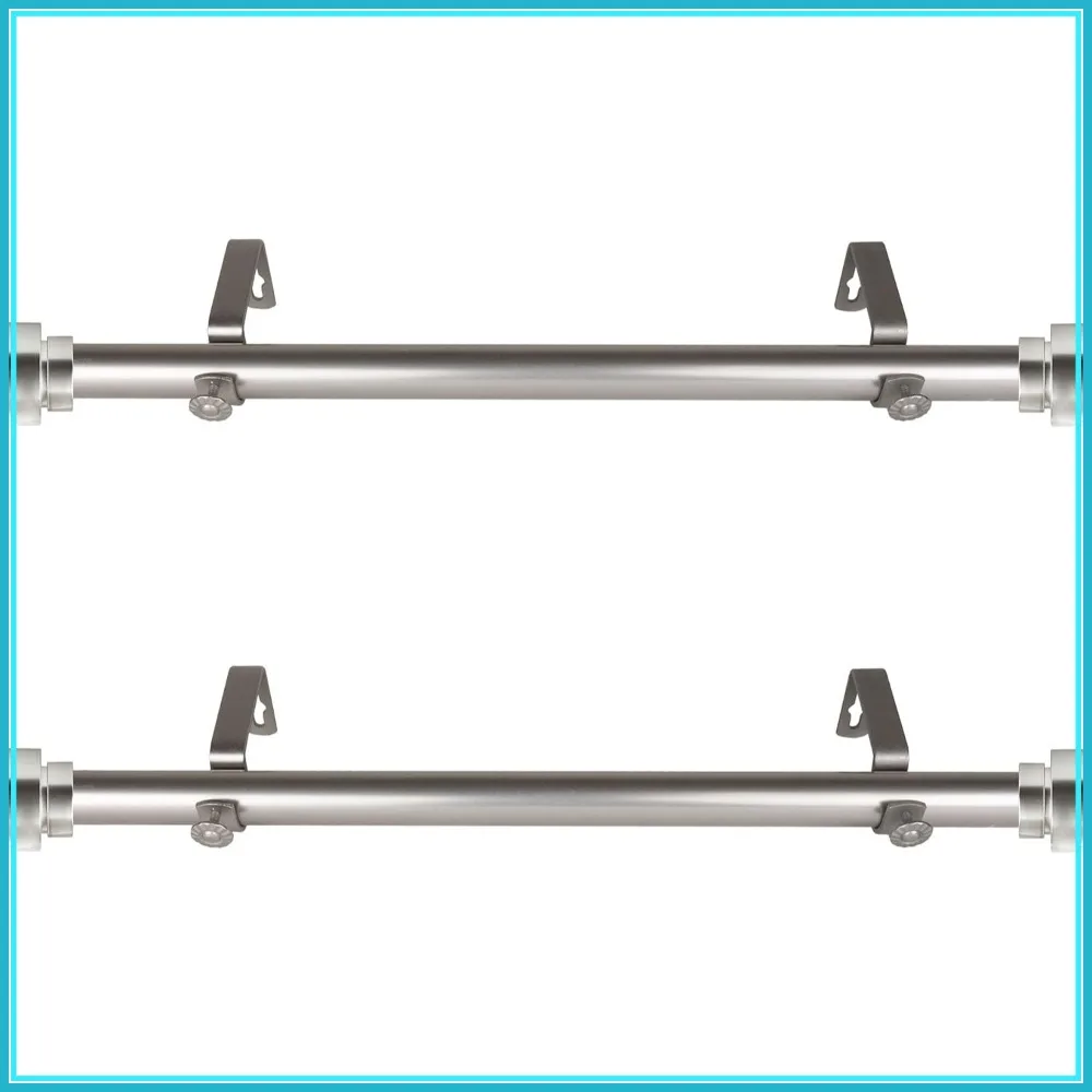 

Боковой карниз для штор 1 дюйм, 12-20 дюймов (комплект из 2 шт.) - сатинированный никель