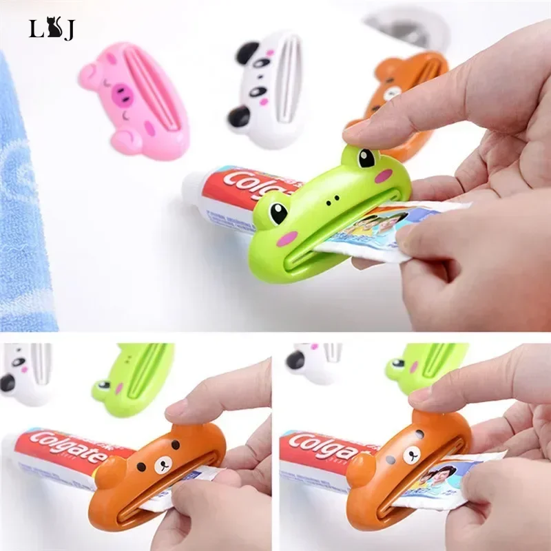 Home Tube Squeezer Easy Cartoon Toothpaste Dispenser Rolling Holder Toothbrush Holder Kitchen Bathroom Decoration Accessories