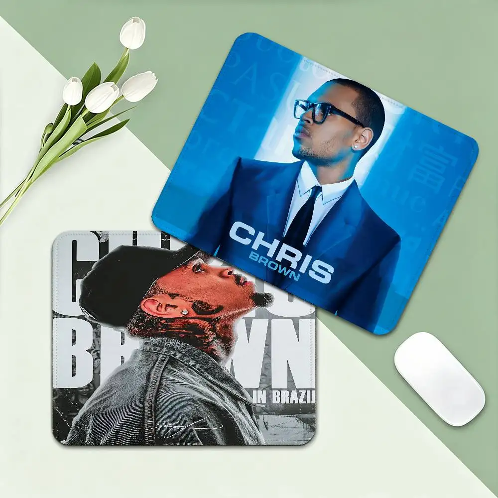 popular singer Chris Brown Custom Skin Office Student Gaming Thickened Pad Non-slip Cushion Mouse Pad for PC Computer Table