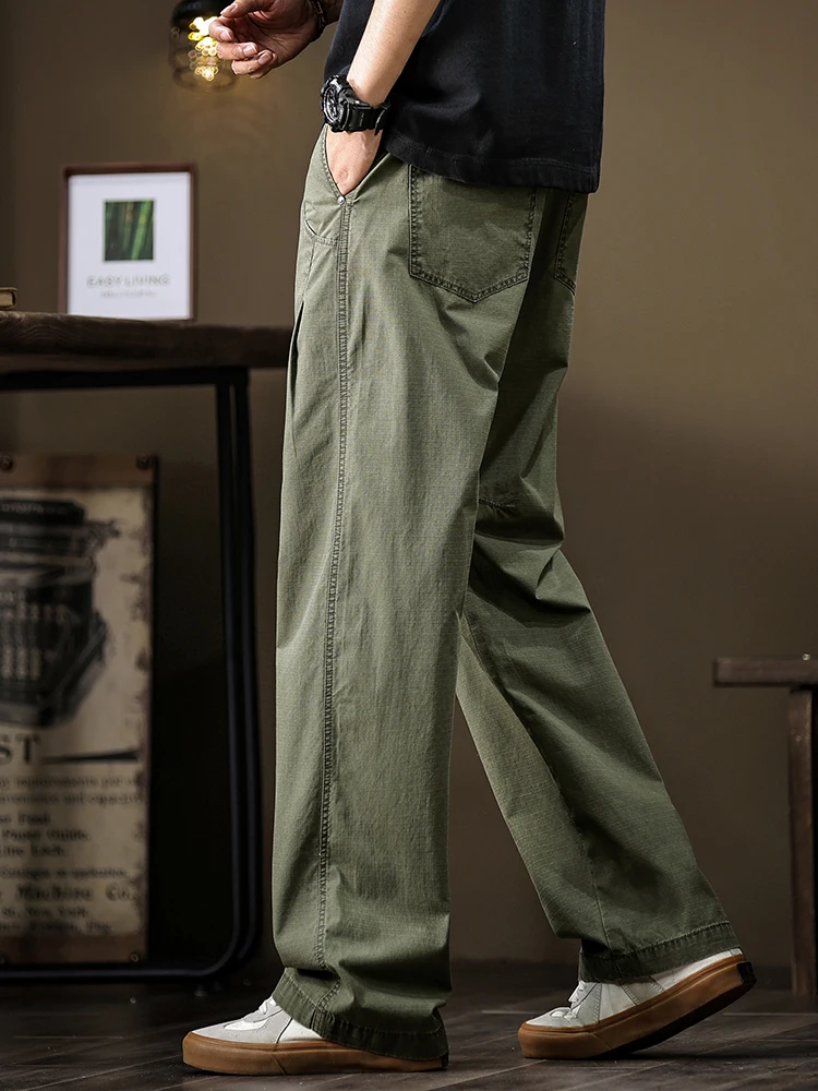 

Американские ретро лоскутные прямые повседневные брюки мужские осенне-зимние новые простые свободные брюки из чистого хлопка с широкими штанинами рабочая одежда
