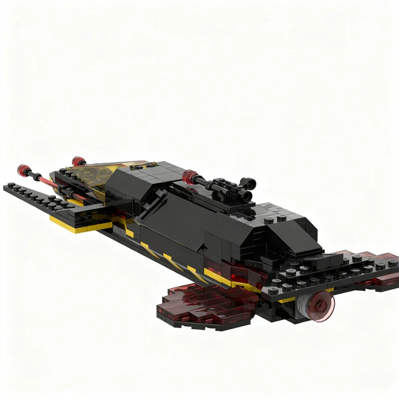 NEW 391PCS MOC Space Battle Blacktron Cruiser Mod Renegade Model Premium Display Assembly Building Blocks DIY Creative Gift Set