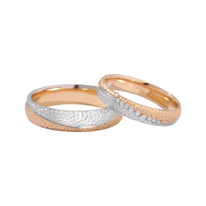 

Classic Tungsten Carbide Inlaid 18K 14K 10K platinum Gold Plated His and Hers Rings