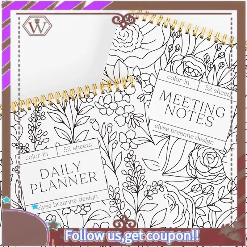 ABBG-Color-In Spiral لخطة مكتب الفصل الدراسي، جدول العمل، قائام المرجعات، كتاب المسوي