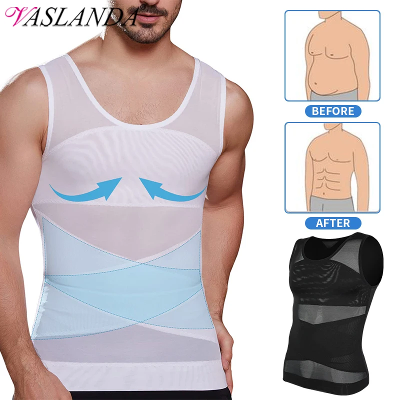 Men Body Toning Vest Slimming Body Shaper Corrective Posture Belly Control Compression Shirt Modeling Underwear Corset