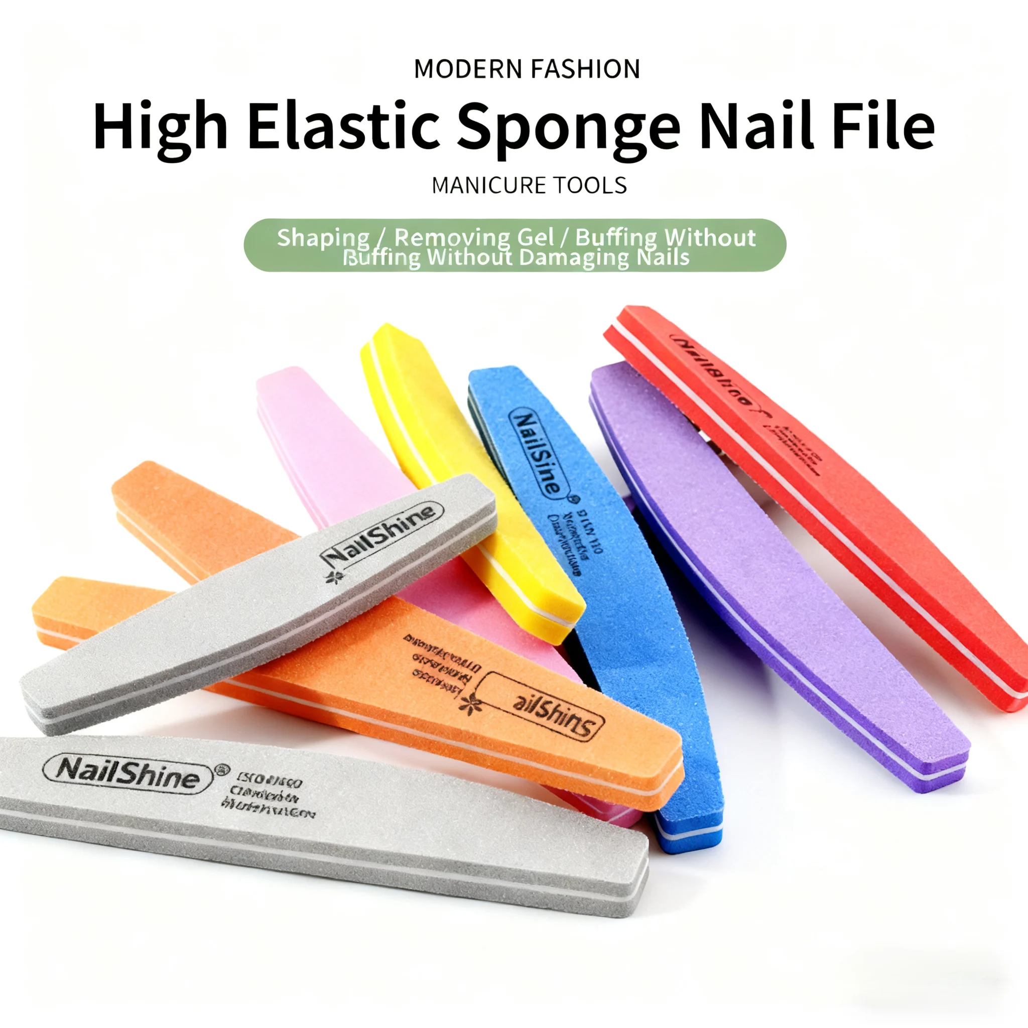 

5/10pcs Double-Sided Sponge Nail Files Set Manicure Pedicure Polishing Buffer Blocks Sanding Tools for Hands And Feet