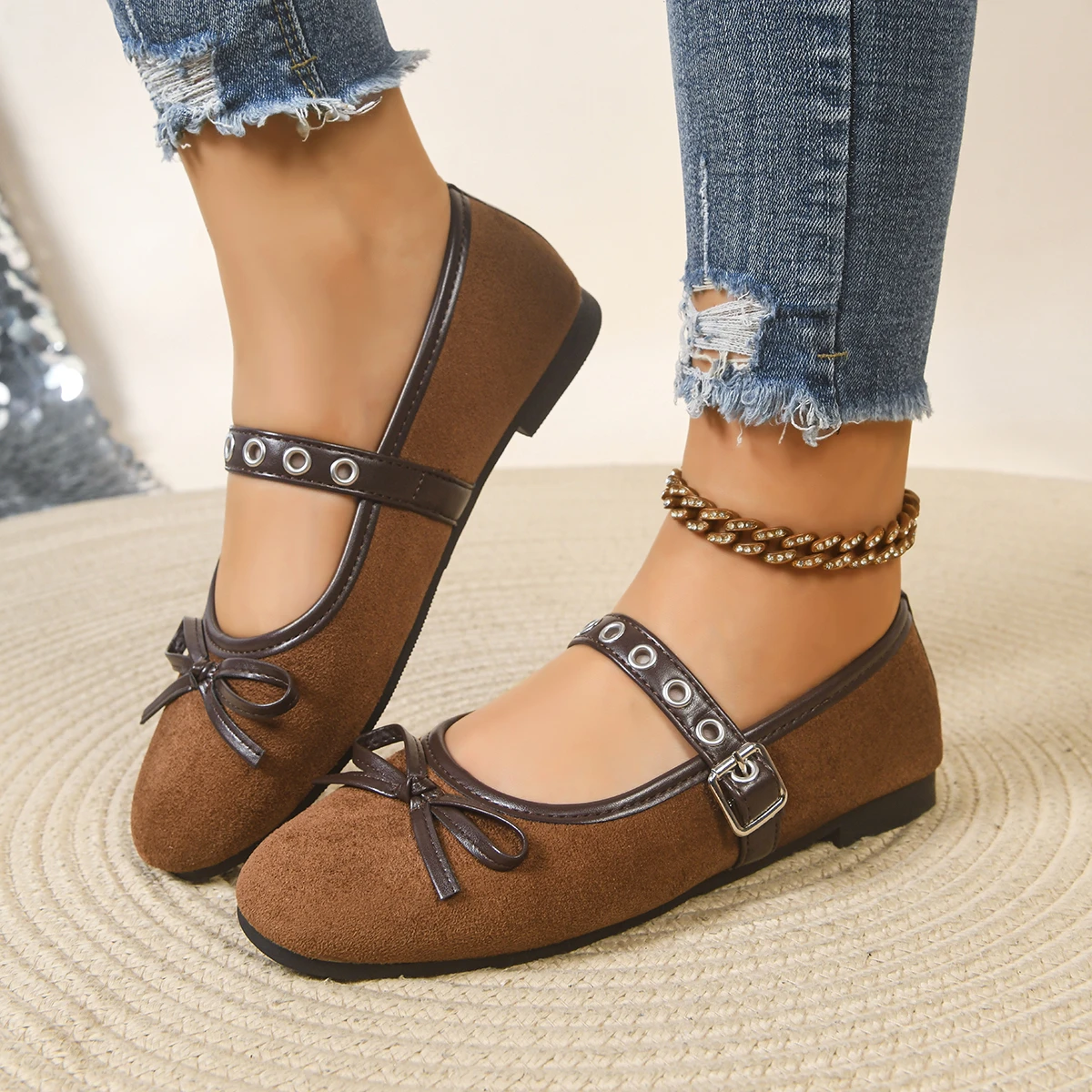 

Fashion New Luxury Ladies Bow Tie Mary Jane Women‘s Silk Satin Round Toe Flat Ballet Shoes Party Dress Shoes for Women