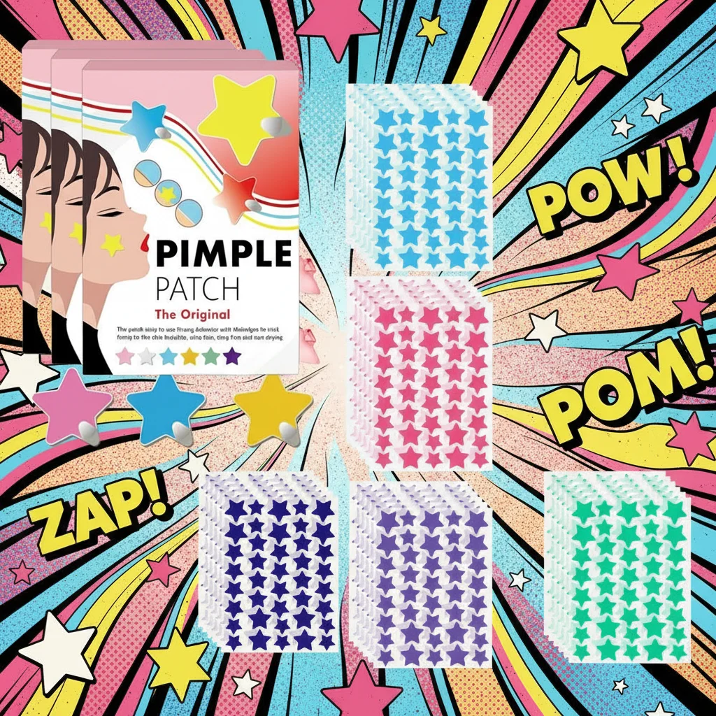 560pcs pieces of multi-color star acne patches, facial acne patches, concealer acne patches, and pimples patches, ultra-thin.