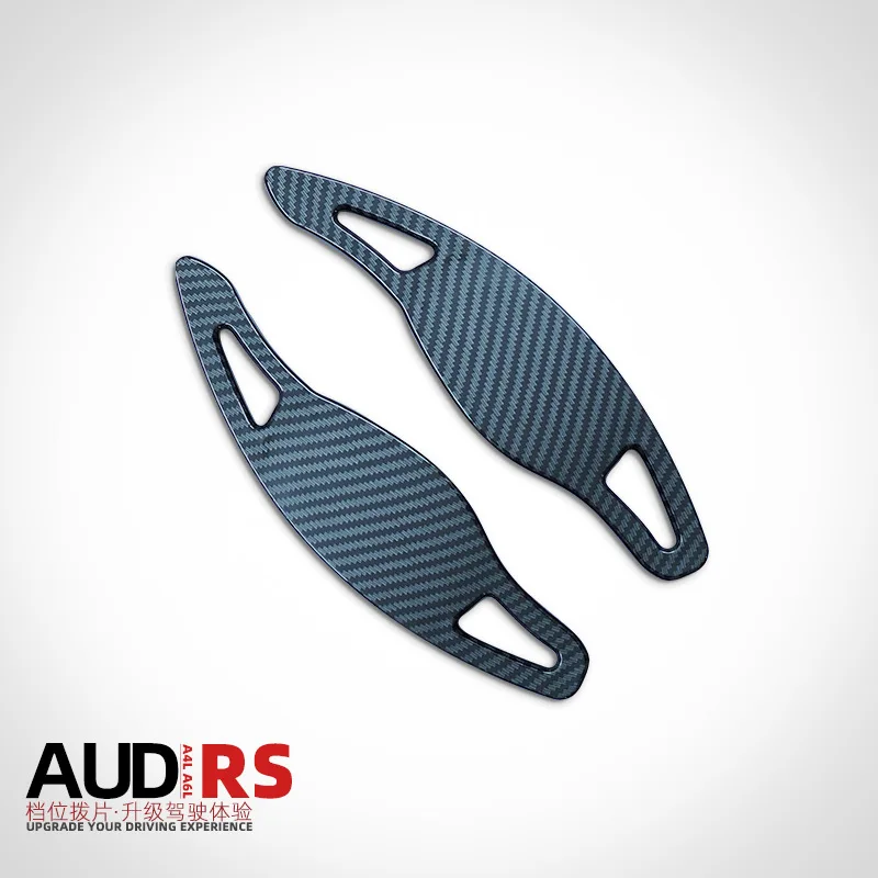 For Audi R8 RS8 RS6 RS7 345 TTRS steering wheel shift paddles gear lever panel carbon fiber pattern