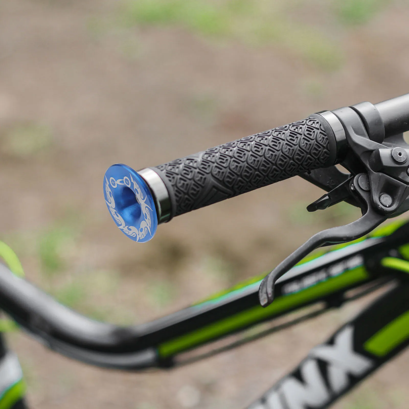 

Bike Handlebar End Plugs Aluminum Alloy Bar End Caps For Mountain Road Fixed Gear Folding Bikes Blue Silver