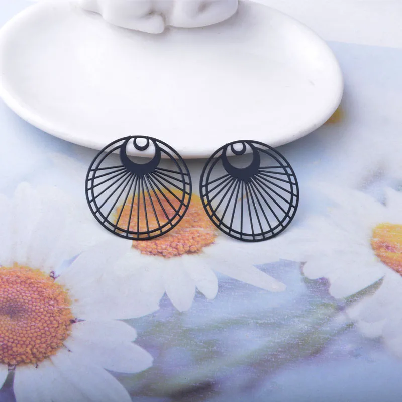 30 Stück AB8769 30*30mm Messing Bemalte Runde Anhänger DIY Schmuck Ohrring Zubehör – Detail 13