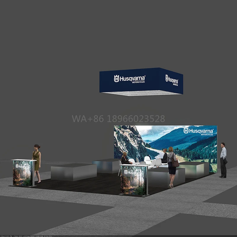 SEGO 20ft Expo Event Floor Standing LED Light Box Stand Portable Trade Show Display Booth