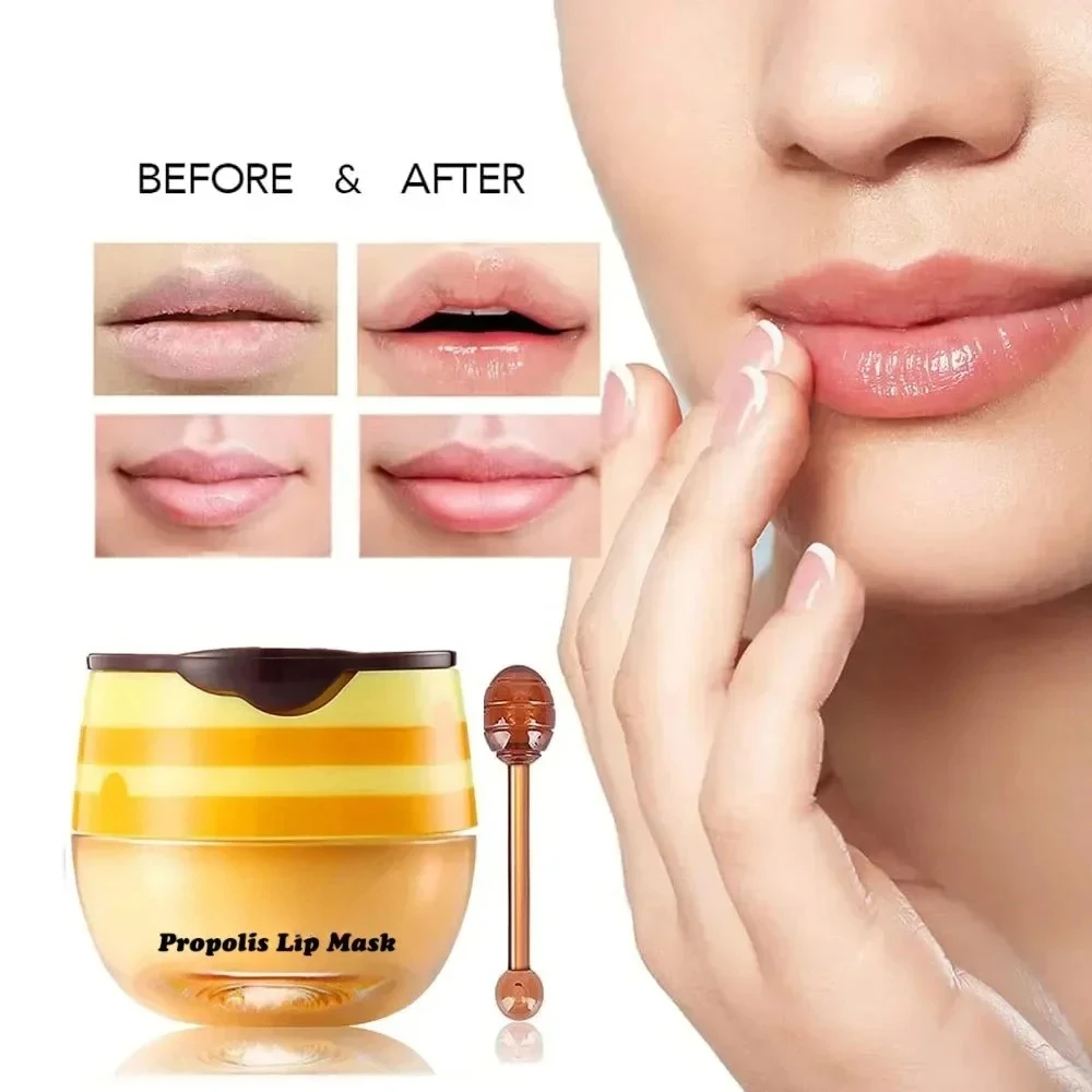 5.5g Lip Sleep Mask Night Sleep Maintenance Moisturizing Lip Gloss Bleach Cream Nourishing Lip Care Strawberry Honey