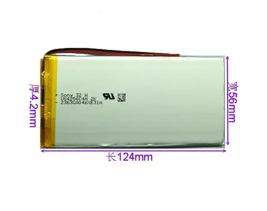 Новый 4056124   аккумулятор 3,7 В полимерный литиевый аккумулятор с сердечником аккумулятор большой емкости 4800 мАч