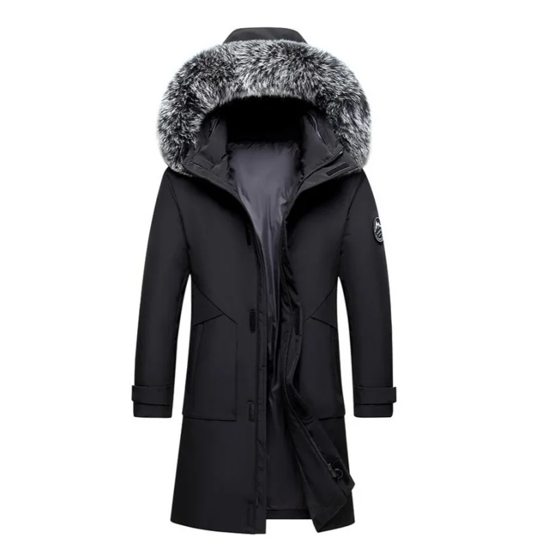 2025 الخريف الشتاء الرجال يندبروف أسفل معاطف السترة رجالي دافئ الأبيض بطة أسفل مقنعين سترة سترات متعددة جيوب معطف الذكور