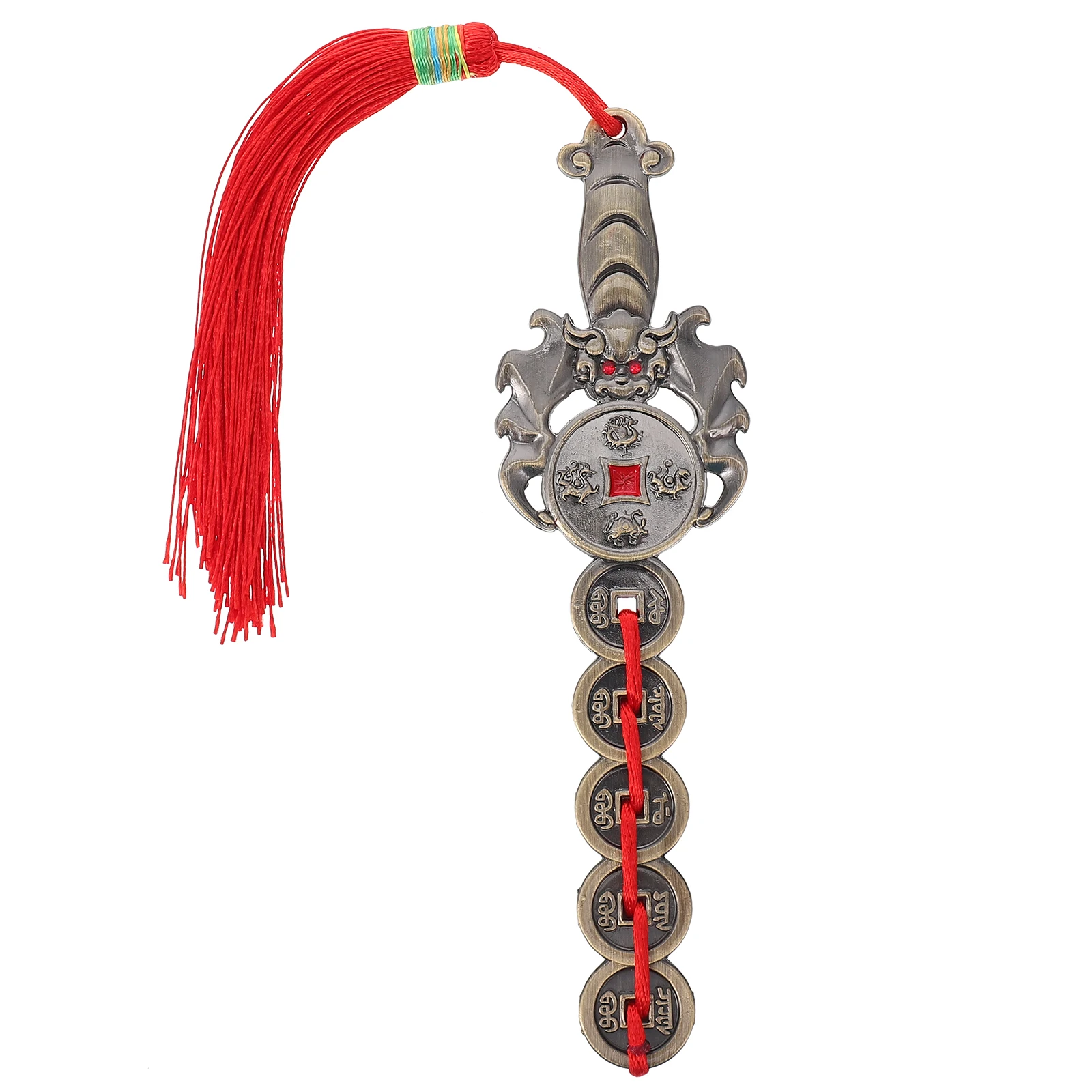 

1pc Sword Ornament Zinc Alloy Handicraft Home Feng Shui Decoration Office Wall Mount Exorcism Evil Spirits