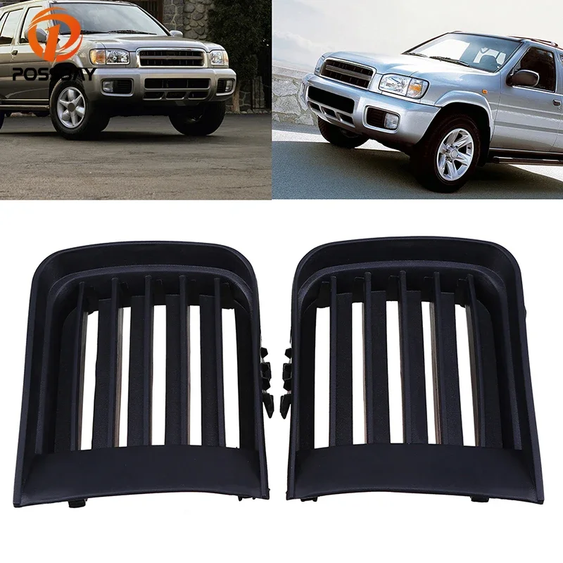 

POSSBAY Voiture Front Grills Bumper Fog Light Grille Cover Car Accessory for Nissan Pathfinder R50 1999 2000 2001 2002 2003 2004