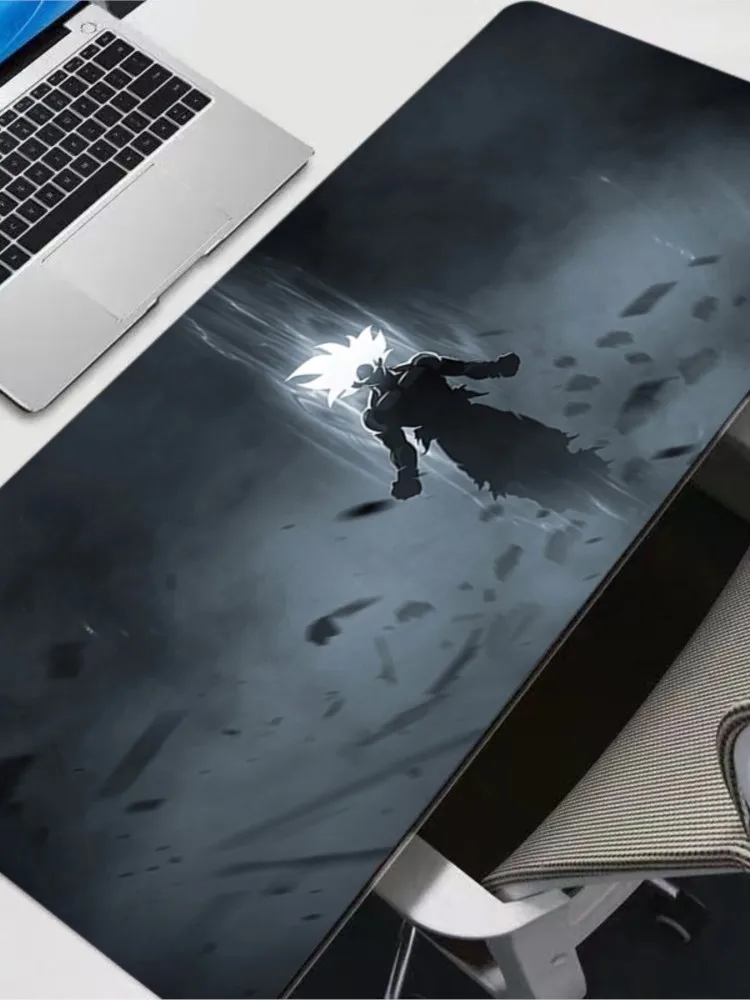 Tapis de souris tapis de clavier de jeu ordinateur portable japon Cool Anime DBZ tapis de souris XXL noir Dragon Ball Z tapis de bureau PC Gamer tapis tapis de souris