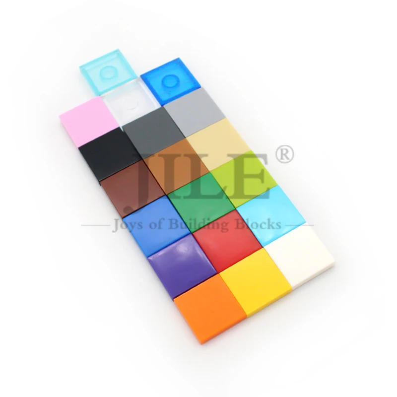 100 pçs moc diy blocos de construção figura tijolos clássicos telha 2x2 educacional criativo compatível com 3068 acessórios brinquedos