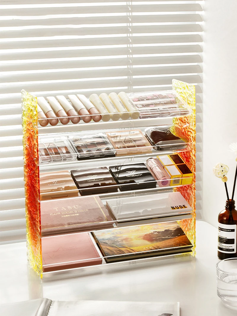 4/5/6 Layer Clear Acrylic Cosmetic Organizer Eyeshadow Makeup Organizer Storage Rack Powder Makeup Box Palette Display Stand