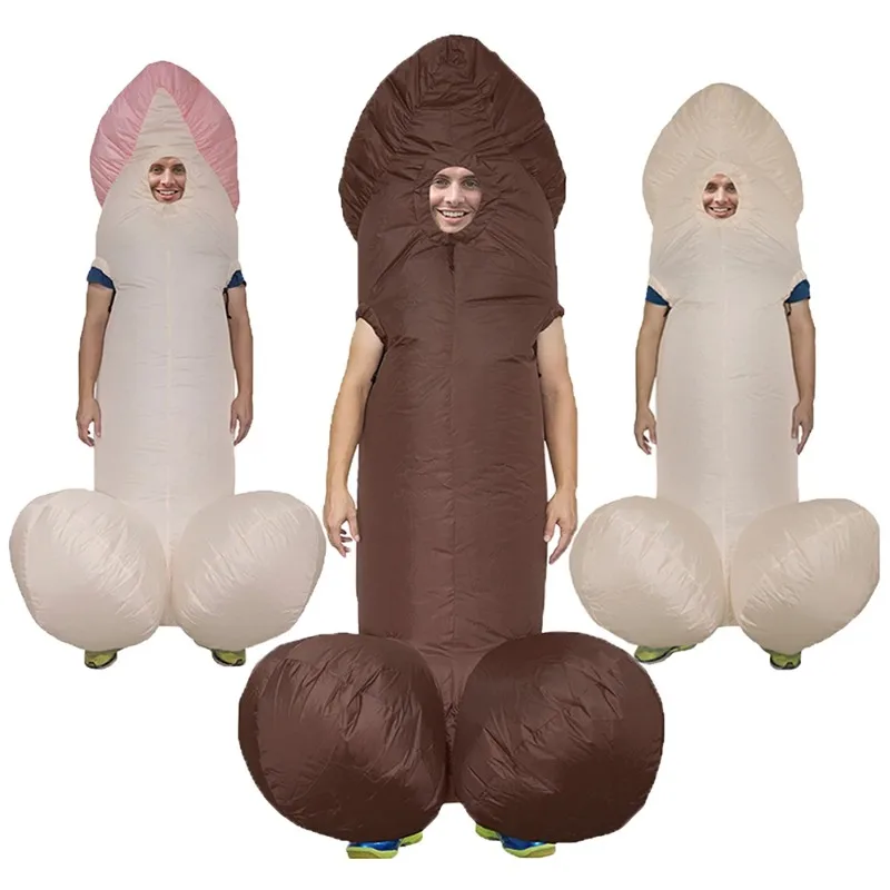 

Adult Penis Inflatable Suit Spoof Costume Sexy Dick Jumpsuit Funny Dress Holiday Party Atmosphere Halloween Anime Cosplay Set