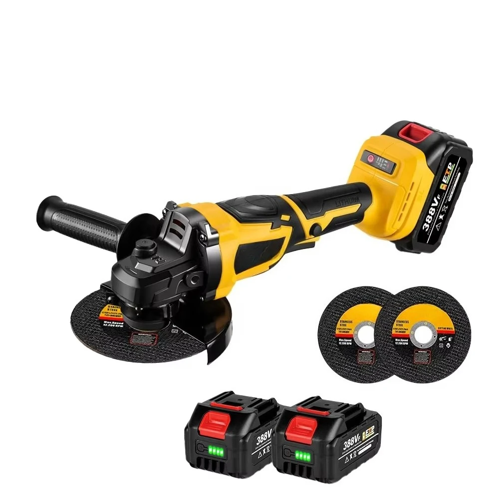 

125MM Brushless Electric Angle Grinder Cordless Rechargeable 3 Speed Cutting Polishing Woodworking Tool For 18V Battery