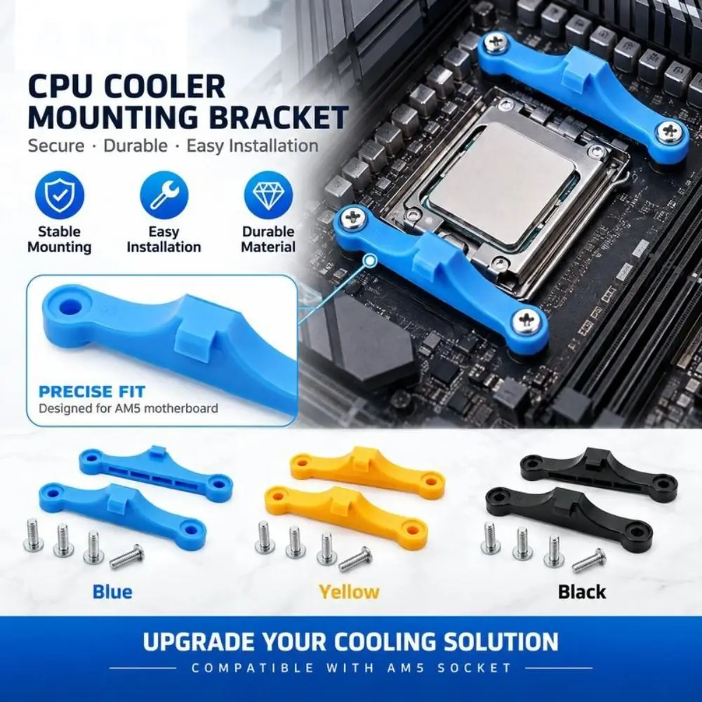 AM5 Interface CPU Cooler Fan Bracket Retrofit DIY CPU Fan Retainer Bracket Replacement Motherboard Cooler Bracket