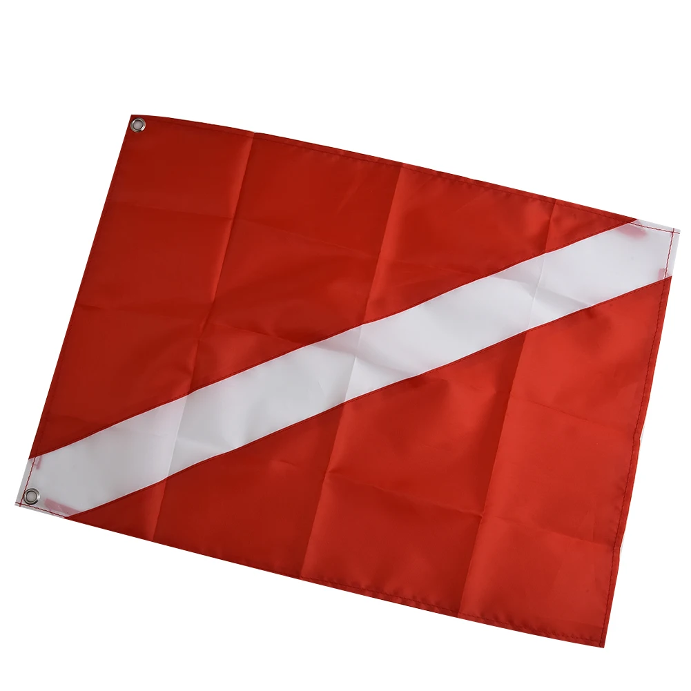 Marcador de bandeira de barco de mergulho leve, material de poliéster e resistente à água do mar para atividades de mergulho seguras