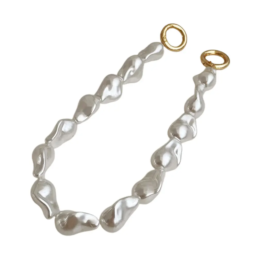 Pearl Bag Replacement Chain Beaded Handle Extension Chain for Women's Handbags Purses Travel Party Dating Chic Bag Decor