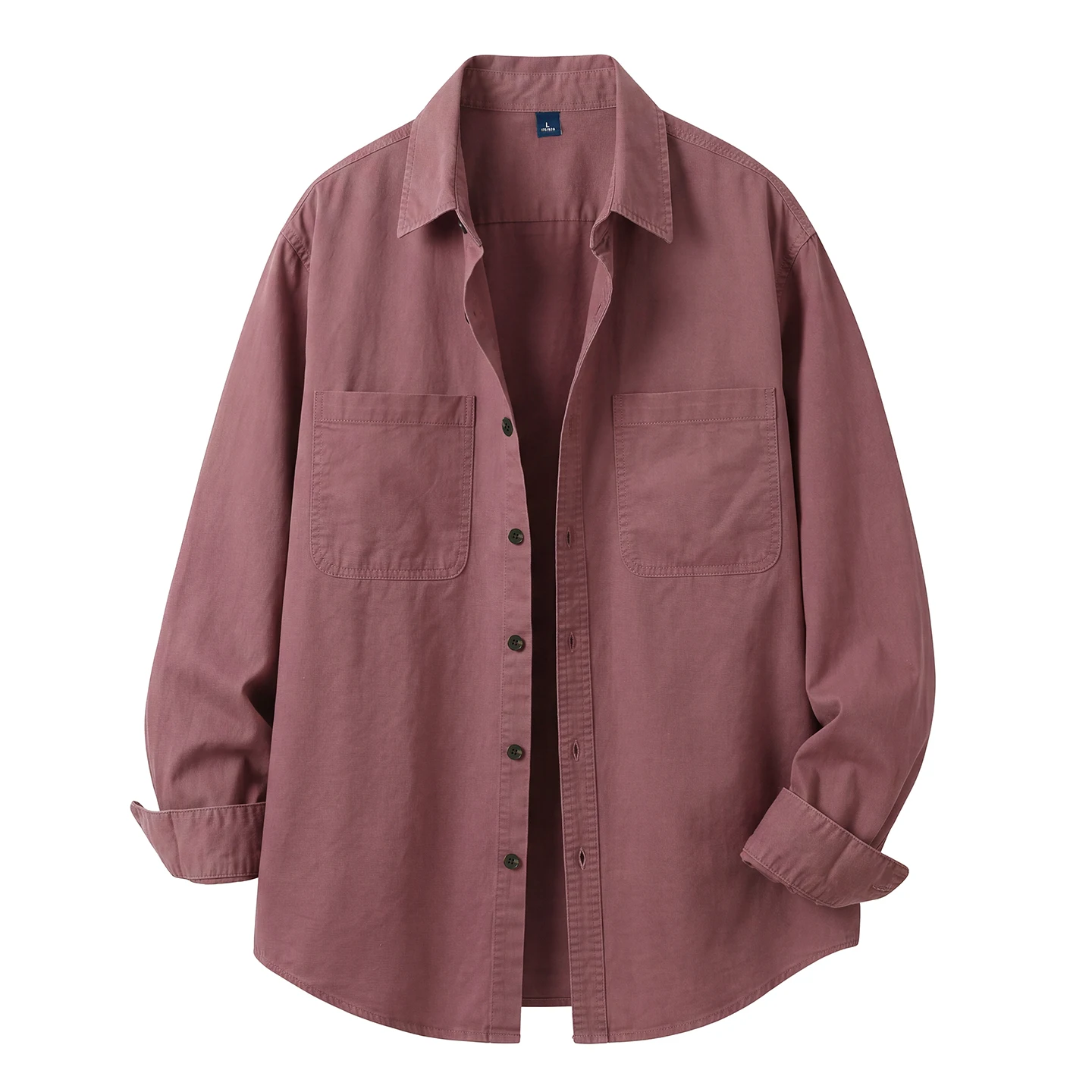 American Retro Fashion Pure Cotton Carog Shirt Man Loose Casual Long Sleeve Shirts Cardigan Campus Boys Blouses Tops