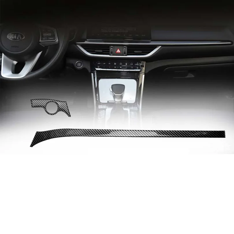 Car Inner Carbon Fiber Central Console Dashboard Panel Cover Molding Trim Styling Decor Accessories for Kia K3 Forte 2019-2021