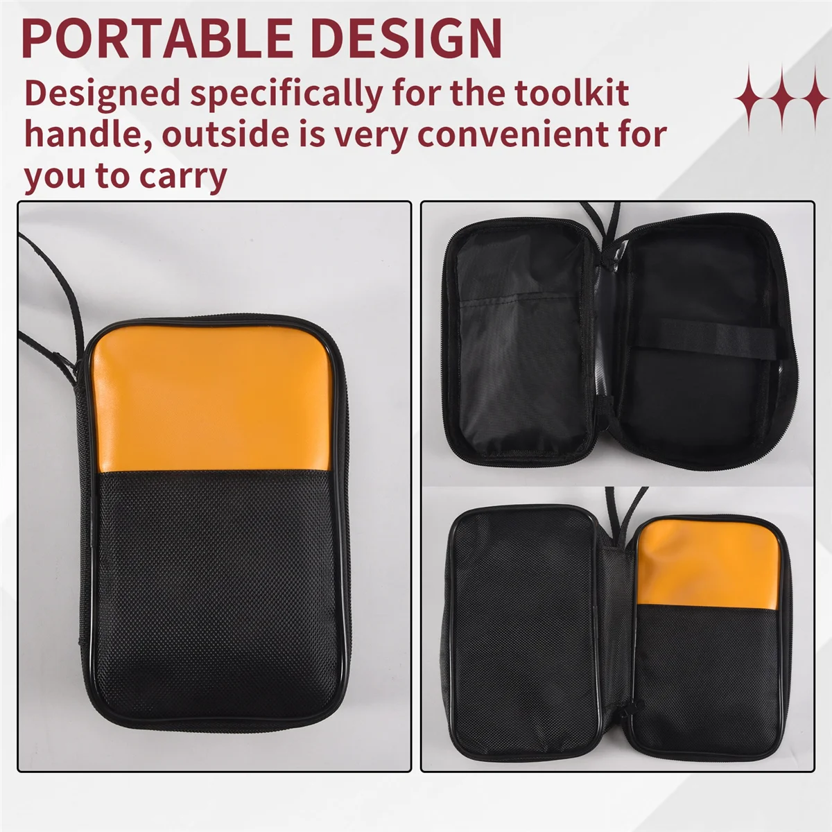 Estojo de transporte de ferramentas macio M21K para multímetros digitais 117/116/115/114/113 62 Max e mais, com zíper suave