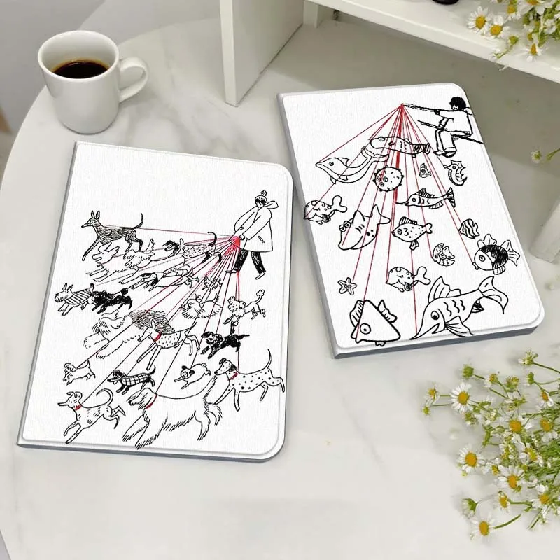 

Red Traction Rope Pattern Case For Huawei MediaPad MatePad M5 M6 11 12 X SE T10 T10s 2 C5e T5 Pro Lite Air 11.5 Inch Tablet